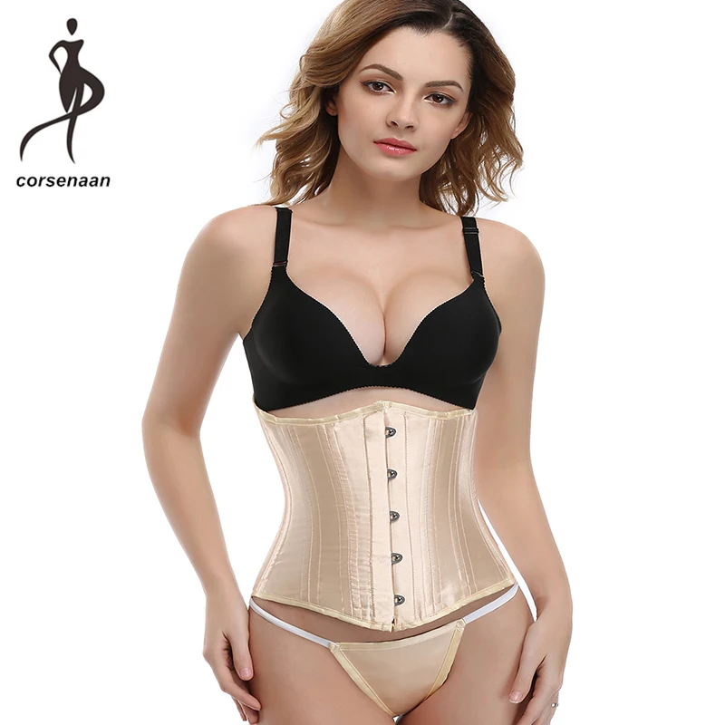 

Nude Women's 24 Spiral Steel Boned Heavy Duty Hourglass Waist Training Corset Underbust Waist Shaper For Weight Loss 2003#