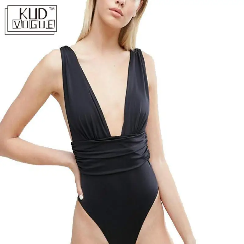 

2019 Sexy One Piece Swimsuit Women Swimwear Nylon Solid Color Swimsuit Large Size Slim Women Bathing Suits Swimming Suit