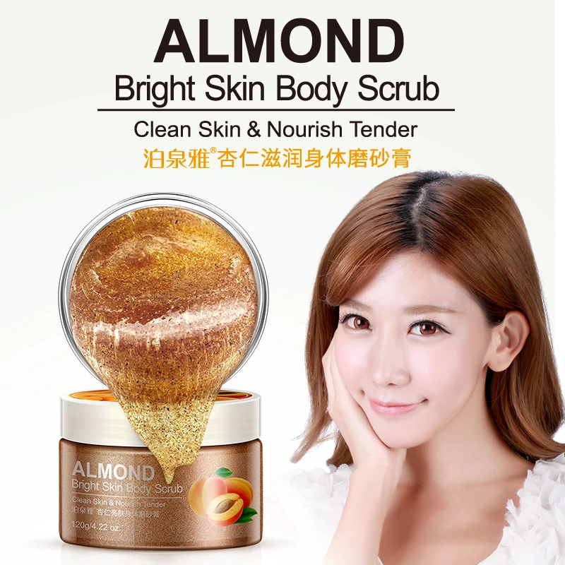 Bioaqua Almond Body Exfoliating Lotion Cleaning Moisturizing Rubbing Mud To Death Skin Condensation Body Creams 120g