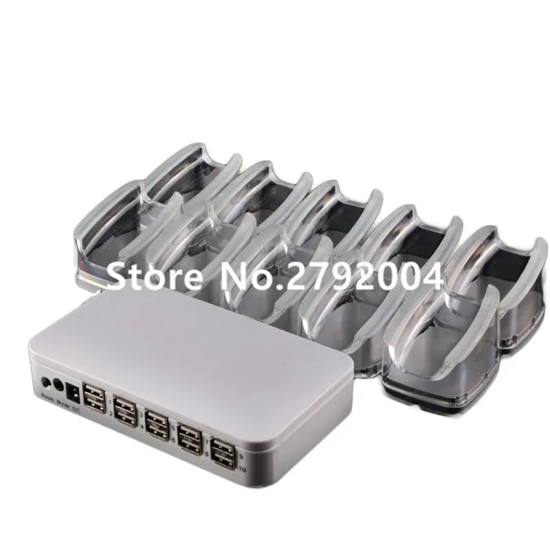 

2X 10 port mobile phone security stand cellphone alarm system tablet display anti theft holder with security cable acrylic stand