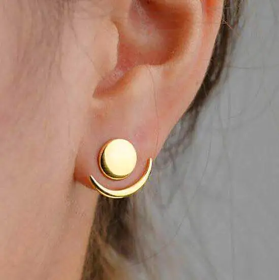 

604 Exquisitie Minimalist Temperament Stud Earrings Trendy Women Metal Brincos Earrings Bijoux Jewelry Gift E5333