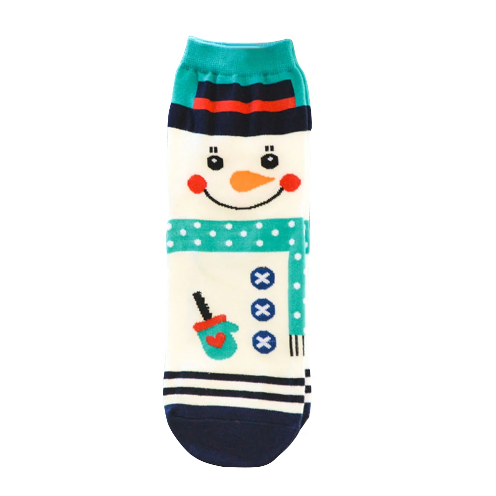 Soft Comfortable Girls Cute Christmas Holiday Mid Calf Cotton Socks - Цвет: 1