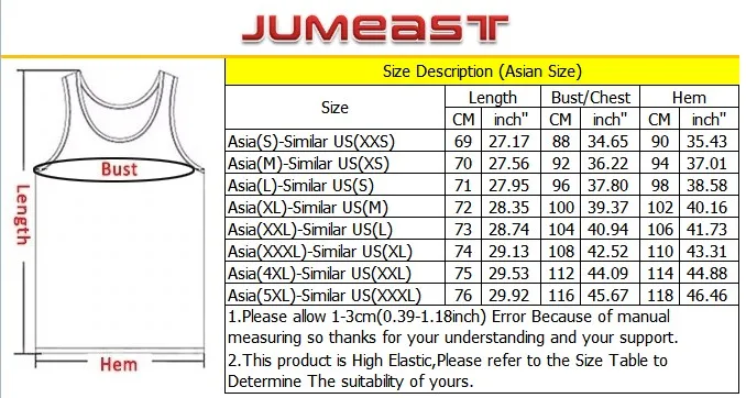 Vest Size Chart