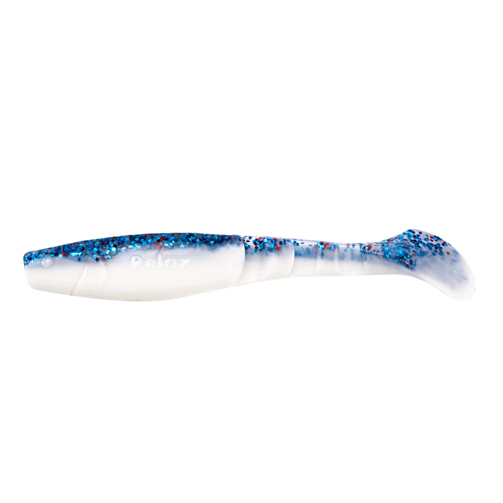 Perfeclan 4Pcs T Tail Soft Fish Lures Fishing Worm Baits Swimbaits for Jig Head & Offset Hook Soft Fish Lure Soft Fishing Lures