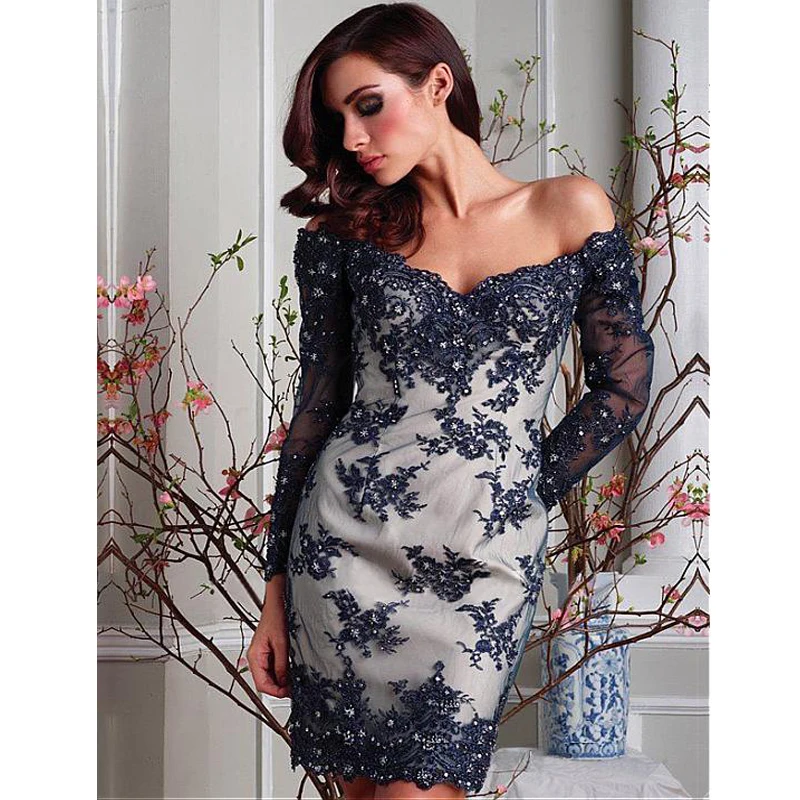 2016 Elegant font b Cocktail b font font b Dresses b font Tulle Satin Off the