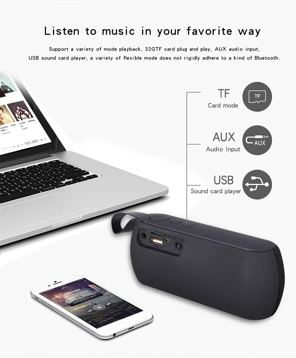 Magift204 Portable Bluetooth Speaker Wireless Bass Sound Mini Outdoor Speakers Support TF FM Radio Audio Handfree For Xiaomi (9)