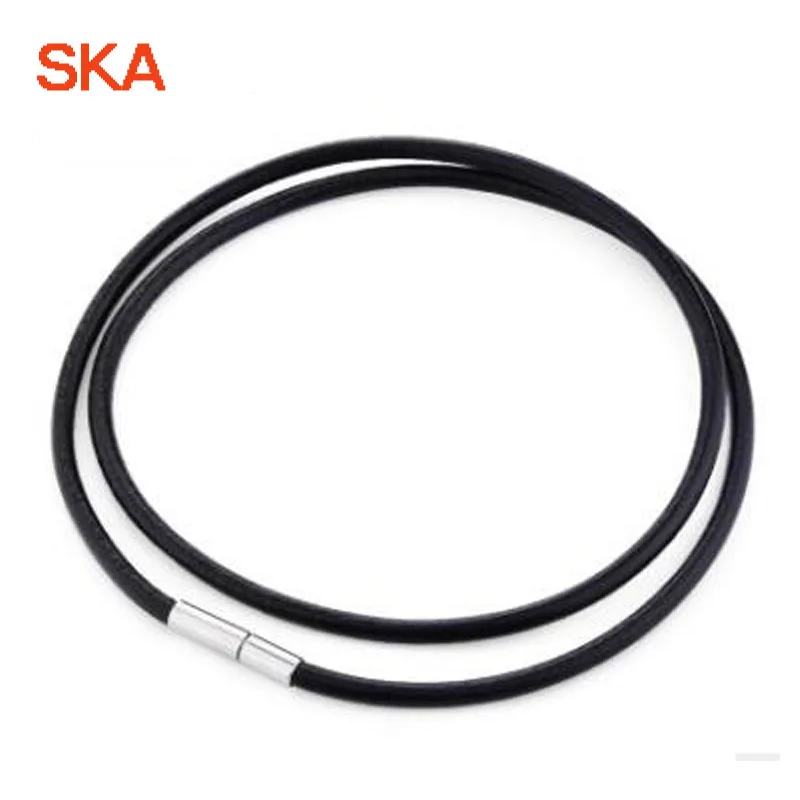 

Necklaces For Women Men Stainless Steel Pendant Leather&silica gel Cord Lanyard Screw Lock Fashion choker Rope Necklaces PSXL011