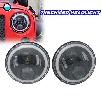 

7 Inch Round H/Low lm LED Headlight For Lada 4x4 urban Niva 7" LED Headlight For Jeep Wngler Hummer Land rover defender.