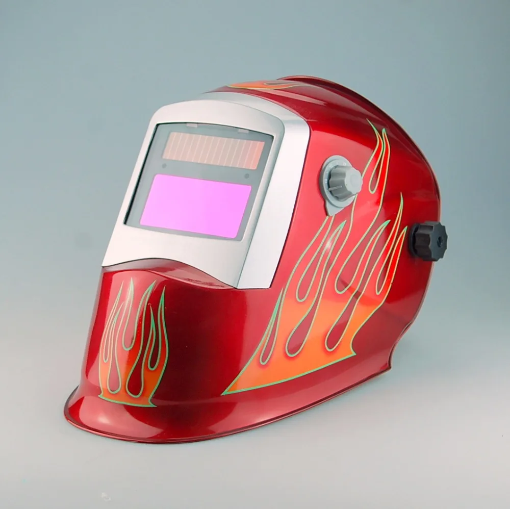 

Red flame welding helmet welding helmet China's high-quality high-quality heat-resistant cold with a good stick