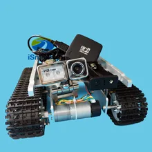 Официальный iSmaring Видео Монитор Робот Умный Танк Шасси Автомобиля Совместим с Arduino, Openwrt Беспроводной Маршрутизатор Управление APP R