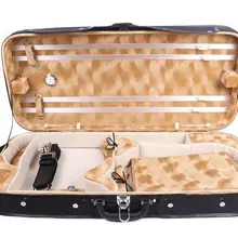 Полный размер скрипки альт Чехол Двойной скрипки жесткий чехол скрипка коробка дерево продолговатый чехол сильный светильник