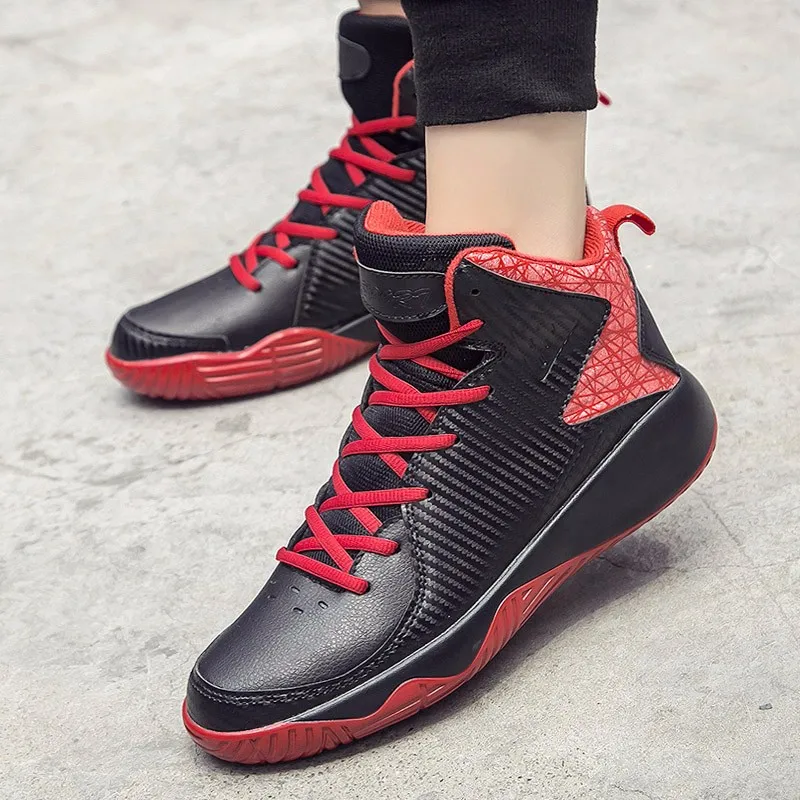 High Top Mens Shoes Casual Lace Up Breathable Trainers Spring Autumn Sport Black White Red Basket Shoes Outdoor Size 39-44 YD43 (26)