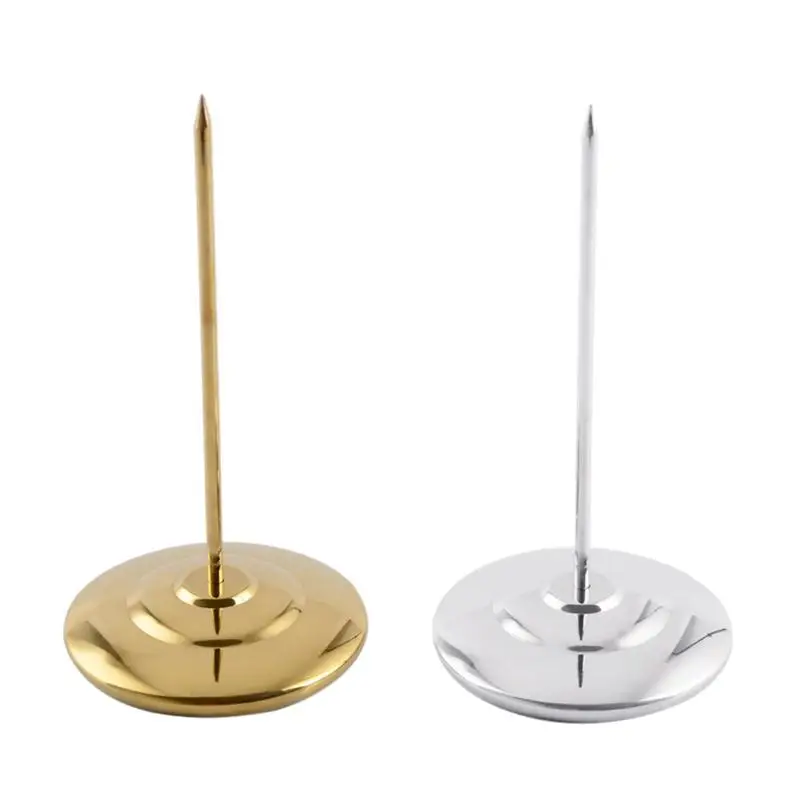 

Stainless Steel Straight Rod Paper Memo Holder for Receipt Note Spike Stick Home Accessories Tools