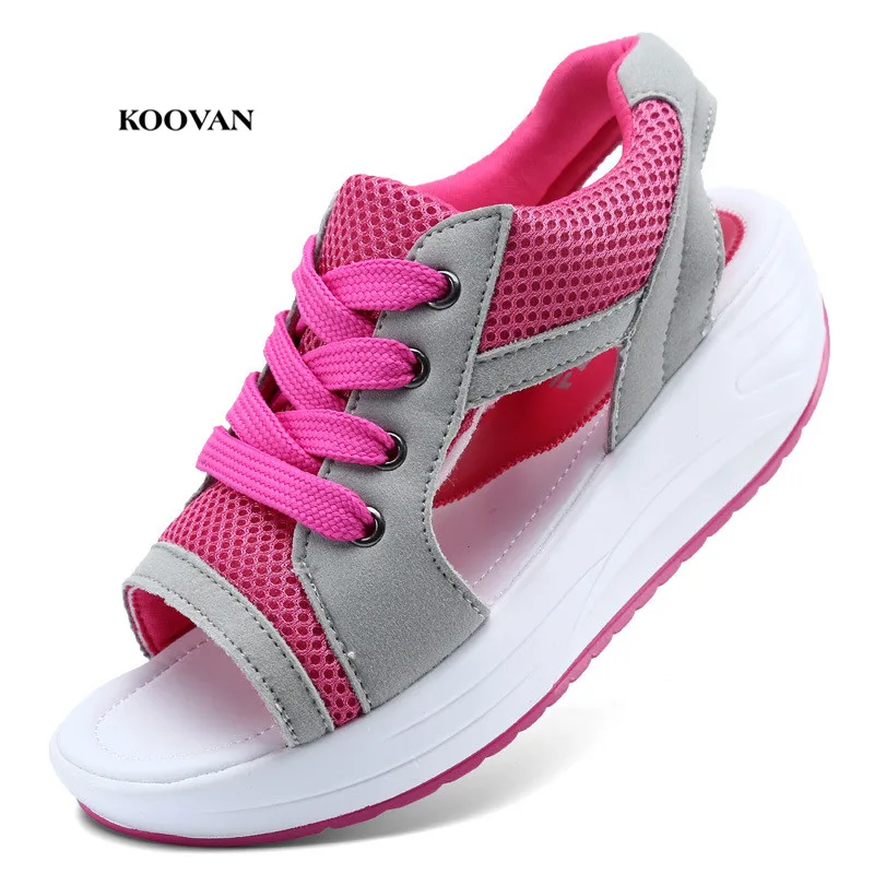 

Koovan Women Sandals 2020 Summer Shake Thick Bottom Women's Sandals Cake Lace Sandals Beach Students Shoes 43
