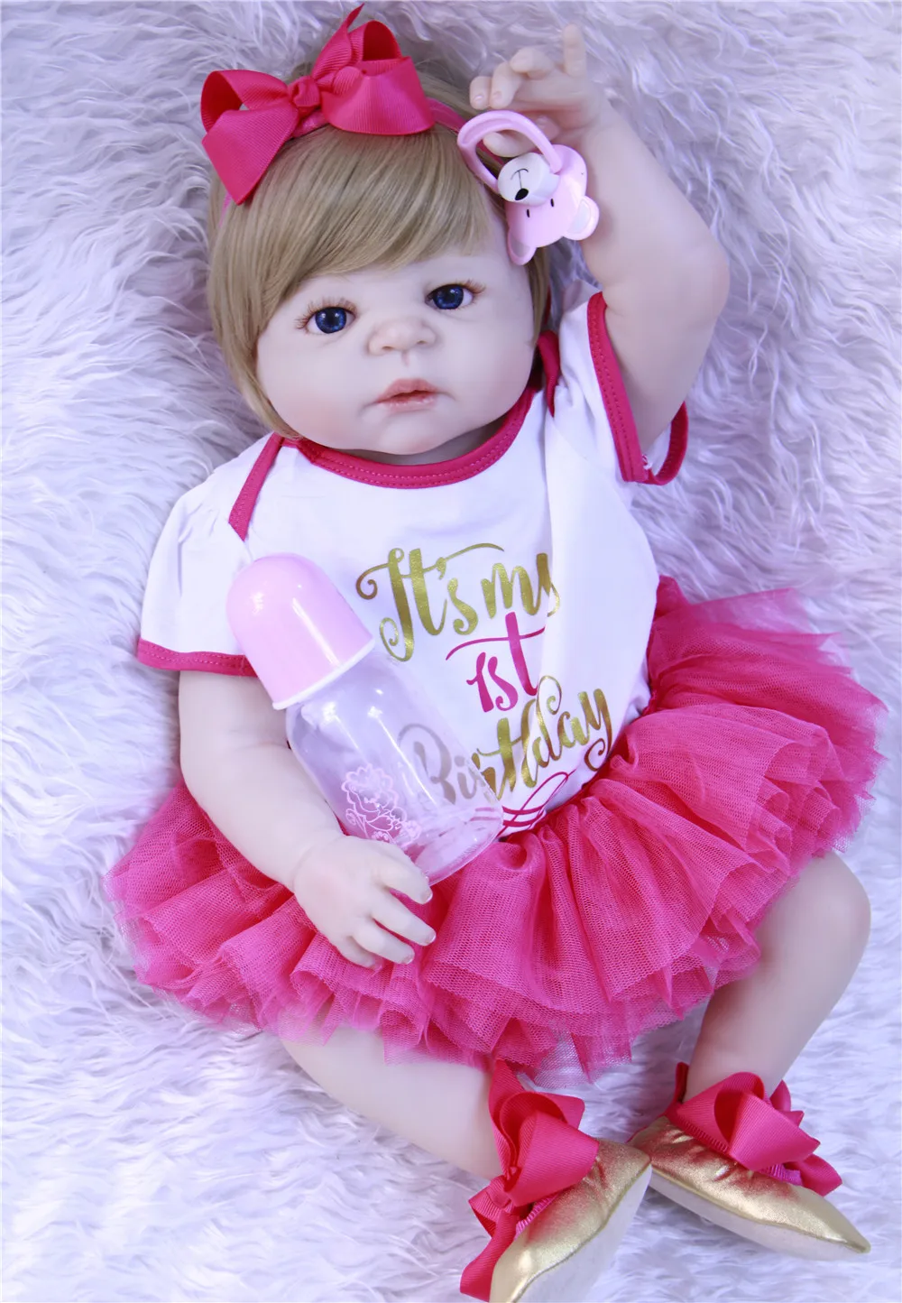 Buy Full silicone reborn baby dolls 22inch girl body