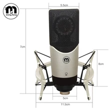 

MS M4 Professional Studio Broadcasting Recording Condenser Microphone Kit With Shock Mount and Microphone Audio Cables