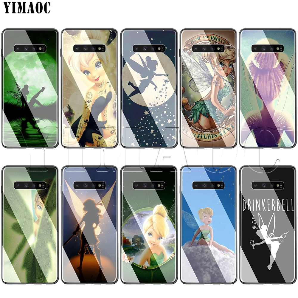 

YIMAOC Tinker Bell Tinkerbell Glass Case for Samsung Galaxy S7 S8 S9 S10 Note 8 9 10 Plus A50 A20 A70