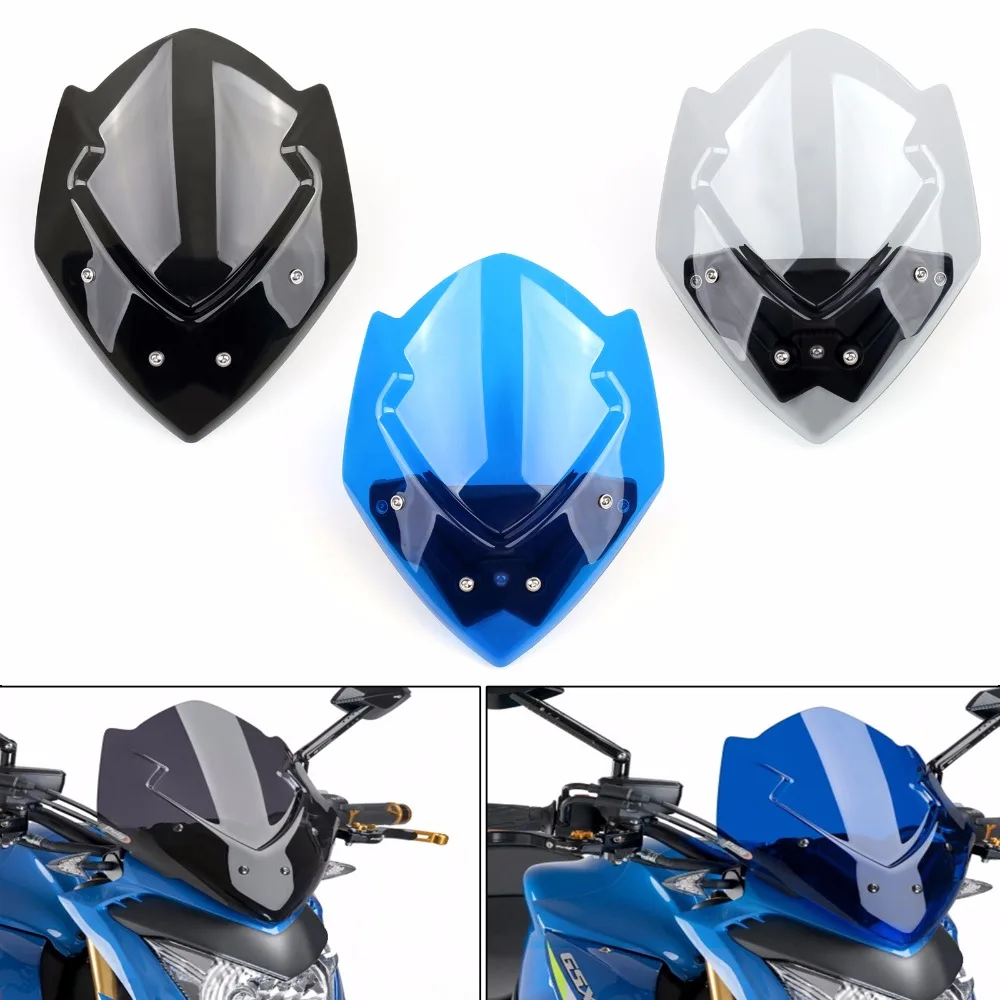 

Areyourshop Motorcycle Windshield Windscreen Double Bubble Wind Screen For SUZUKI GSX-S1000 2015-2017 1PCS ABS plastic Covers