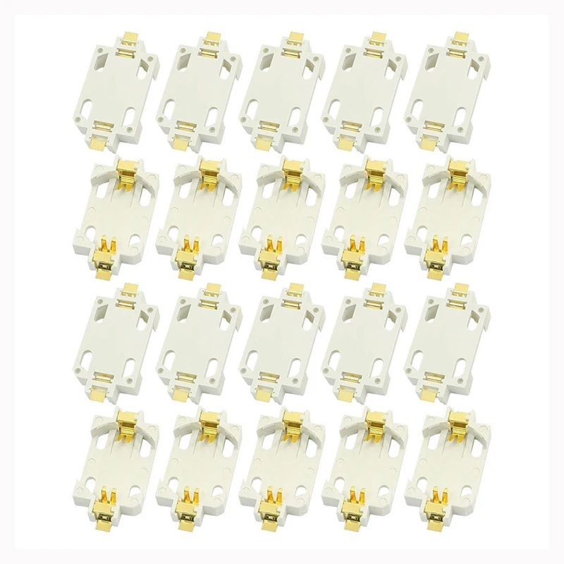 

IG-20pcs White Housing CR2032 SMD Cell Button Battery Holder Socket Case