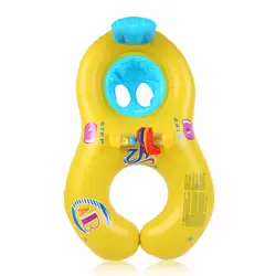 2017 безопасный мягкий Надувные Мать младенца Плавание поплавок кольцо детские сиденья двойной человек Одежда заплыва кольцо Детская