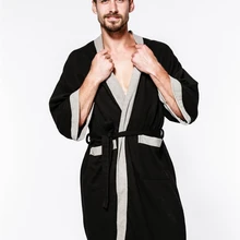 IANLAN пятизвездочная Хлопковая пижама для отеля, мужской Вафельный Халат, потопляющее банное полотенце для сауны, популярный весенний банный халат IL00479