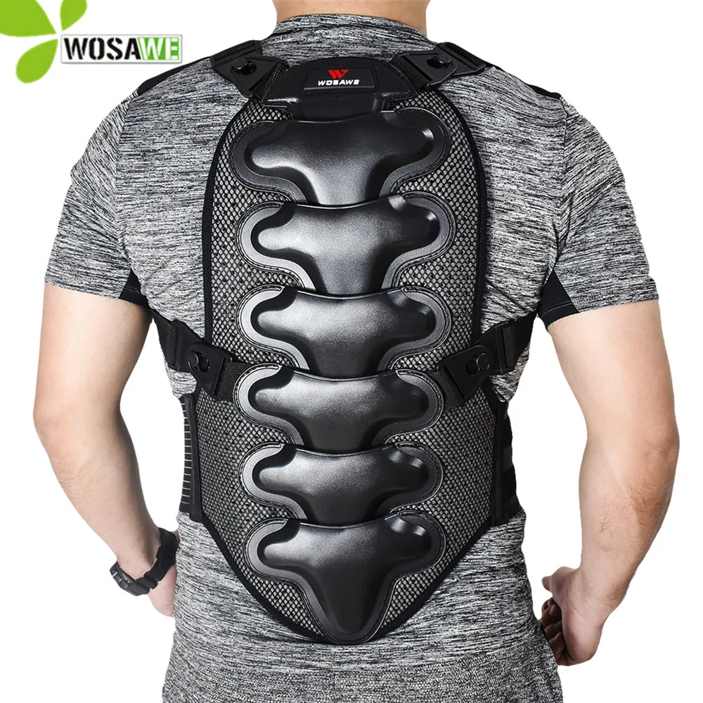 

WOSAWE Sports Back Support Off Shoulder EVA Pad Adjustable Belt Snowboarding Ski Cycling Motocross Protective Gear Back Brace