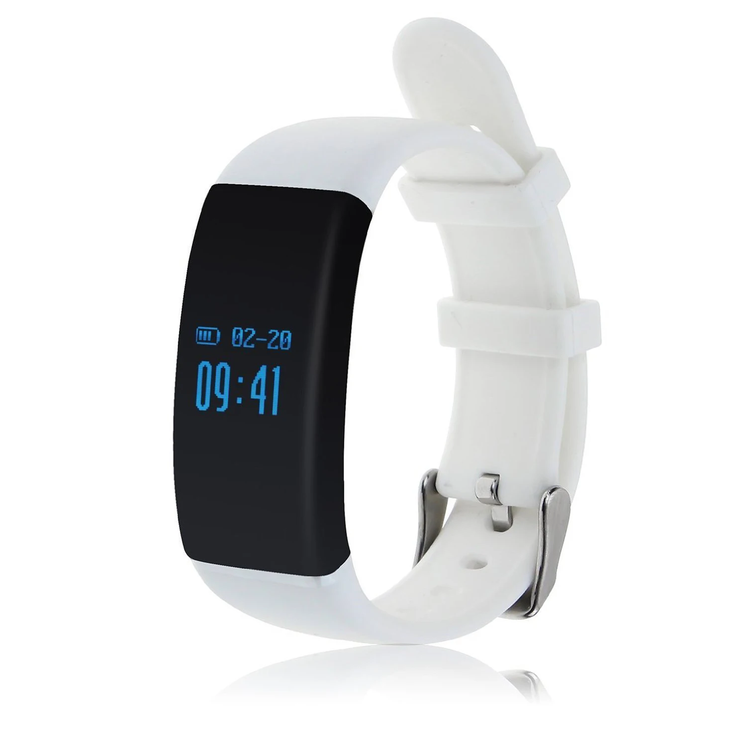 

EDT-D21 Fitness Tracker,Touch Screen Accurate Sleeping Monitor Pedometer Smart Band Wireless Activity Wristband (White)