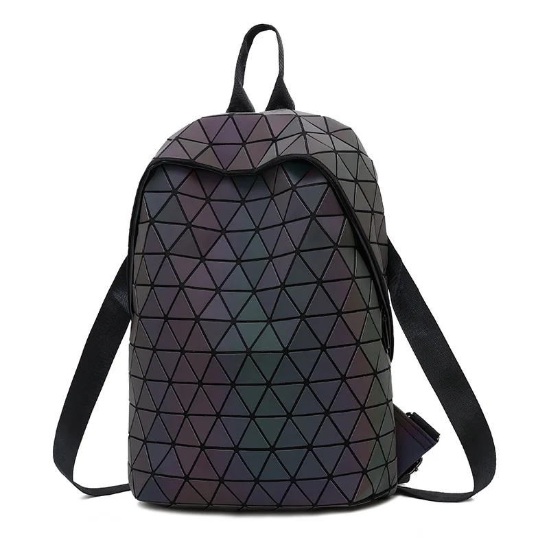 

Luminous Backpacks Women Geometric Laptop Backpack For Men Shoulder Backpack School Holographic Rucksack Female Trave School Bag