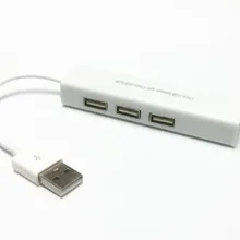 USB 2,0 концентратор 10/100 Мбит/с Gigabit Ethernet адаптер USB к RJ45 Соединительная плата локальной компьютерной сети 3 Порты и разъёмы USB2.0 кабель конвертер для Windows 7/8/10/XP