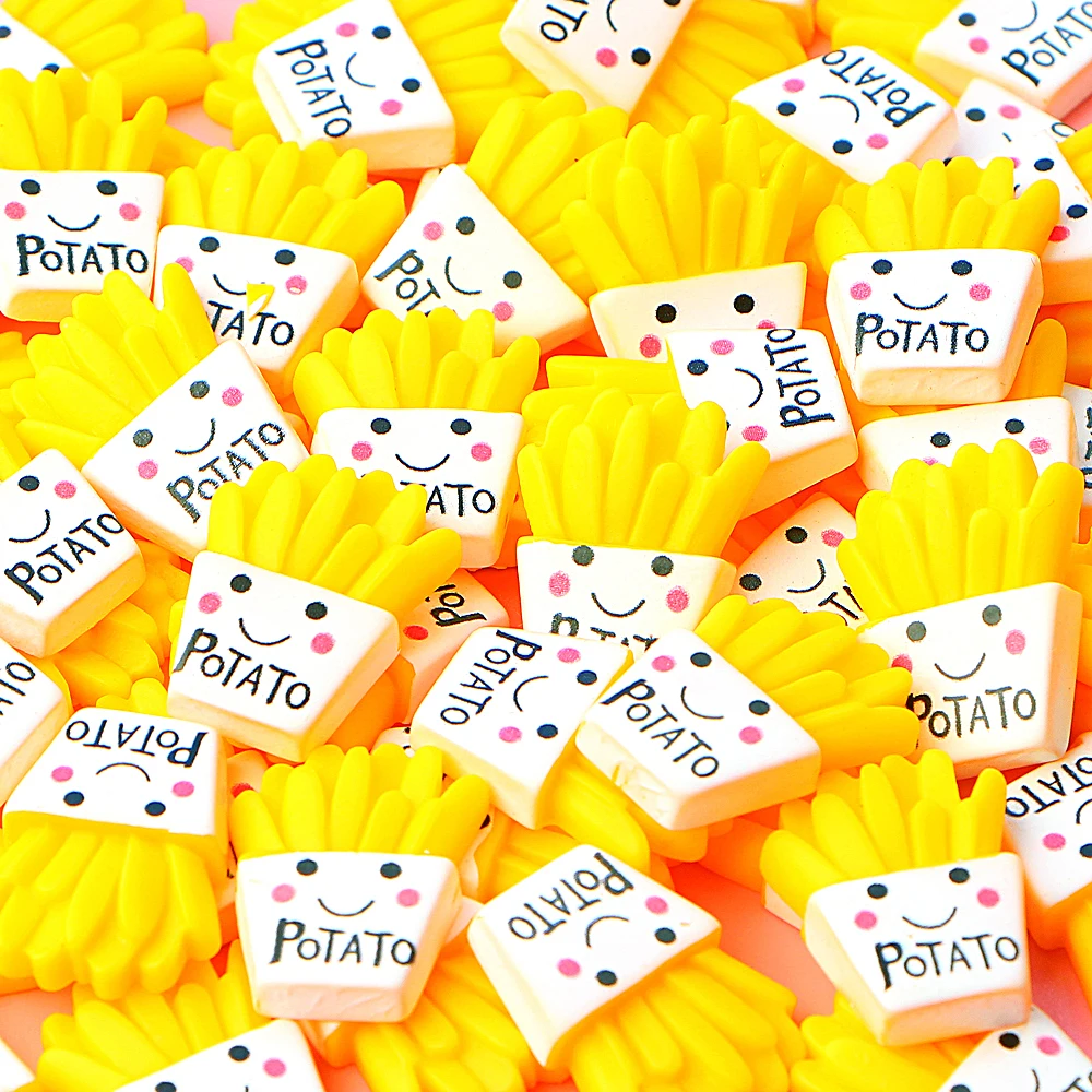 

10Pcs Fries Polymer Addition Slime Charms Modeling Clay DIY Kit Accesorios Box Toy for Children Slime Supplies Lizun for Kids E