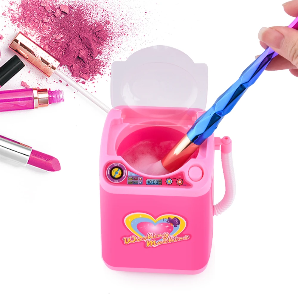 

Mini Makeup Brush Cleaning Electric Cleaner Machine Dollhouse Toy Cosmetic Wash Makeup Brushes Beauty Puff Cleaning Tool