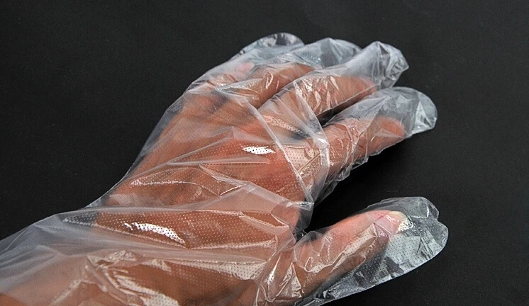 100 шт(50 пар) Полиэтиленовые одноразовые резиновые перчатки для чистки автомобиля, общественное питание, гигиена# B00009