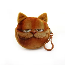2016 new bag accessories coin purses wallet ladies 3D printing cats dogs animal big face change fashion cute small zipper bag