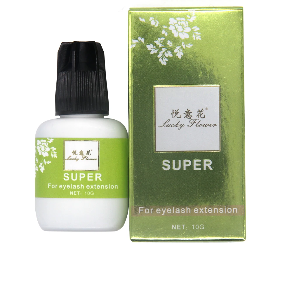 Цена Lucky flower длительный 50 дней накладные ресницы клей 10 мл Professional индивидуальное Наращивание ресниц Клей низкий запах низкий раздражающий
