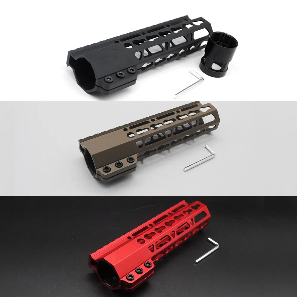 TriRock 7 ''черный/красный/коричневый зажим ультралегкий Keymod Handguard Free Float Picatinny Rail