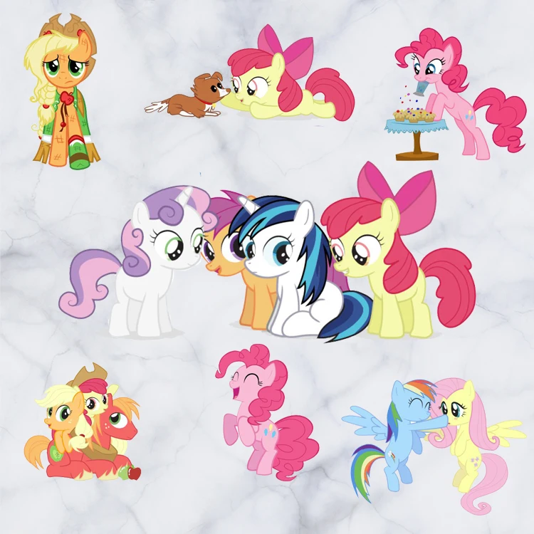 

New PVC Safety Material Cartoon Wall Sticker With My Cute Little Poni Theme Children Bedroom Decorated Tools Party