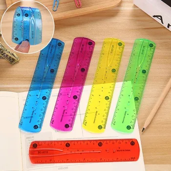 

Coloffice 1PC Coloful Soft Rulers 15CM Tape Student Stationery Soft Feet Safety To Use Ruler Bent Office School Supplies
