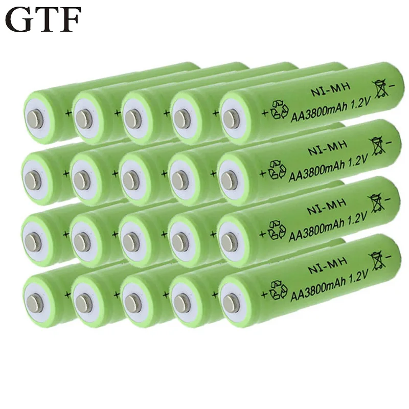 GTF AA Ni-MH 1.2V 3800mAh AA Rechargeable Battery Neutral Battery Rechargeable batteria aa batteries for LED Flashlight Camera