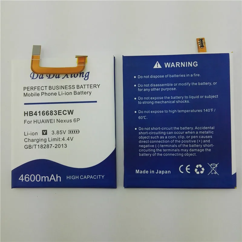 4600 мАч HB416683ECW батарея для huawei Google Ascend Nexus 6P H1511 H1512 Высокая емкость