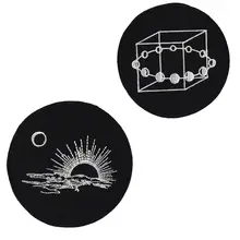 Солнце Луна вышитые патч на заказ простой стиль закат лунные циклы железа на патчи Военная аппликация для нашивка для одежды стикер