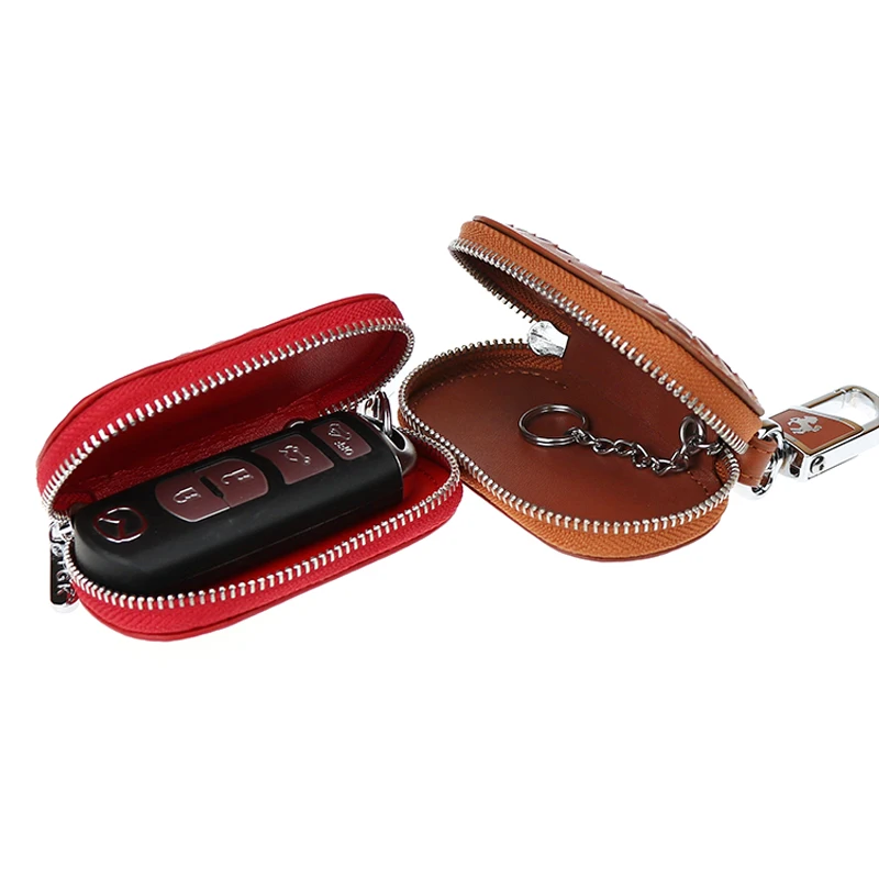 Genuine Cow Leather Women & Men Car Key Case Wallet Hand Woven Key Bag Housekeeper For Ferrari Black Original F40 F430 F12 Genuine Cow Leather Women & Men Car Key Case Wallet Hand Woven Key Bag Housekeeper For Ferrari Black Original F40 F430 F12