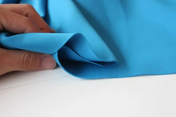 Плотная эластичная ткань из спандекса, бирюзовая трикотажная ткань, эластичная ткань из Джерси, юбка, продается во дворе