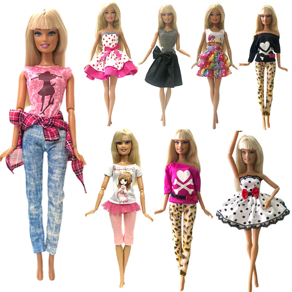 NK Mix Style 5 pièces poupée robe belle danse Ballet vêtements mode tenue décontracté vêtements pour Barbie poupée accessoires JJ