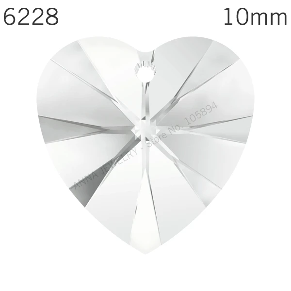 1 шт 100% оригинальный Кристалл от Swarovski 6228 XILION сердце кулон 10 мм свободные бусины