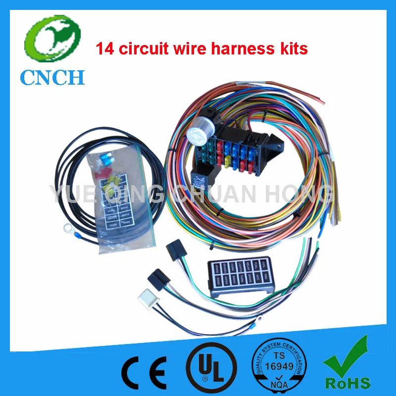 

14 Circuit Universal Wire Harness kits Muscle Car hot rod street rod XL wires