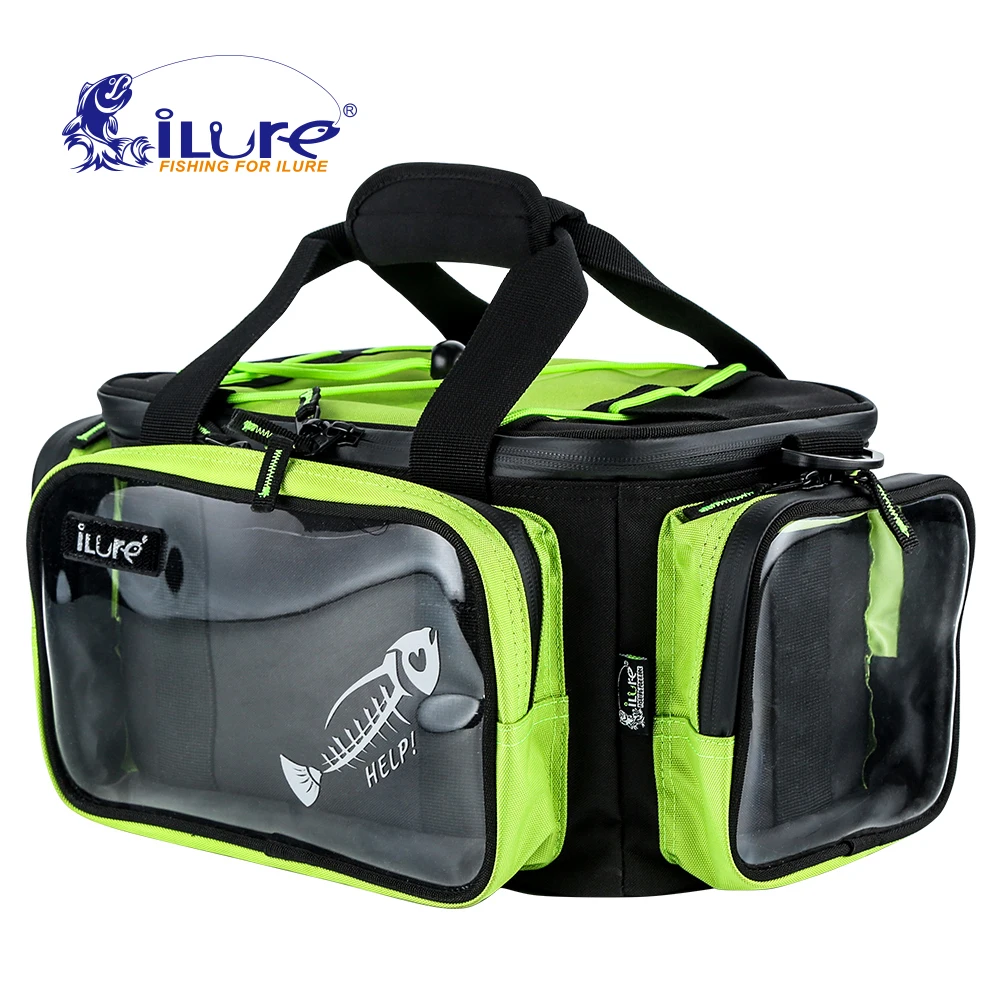 

iLURE New 40cm*20cm*20cm Waterproof Fishing Bag Large Capacity Multifunctional Lure Fishing Tackle Pack Outdoor Shoulder Bags