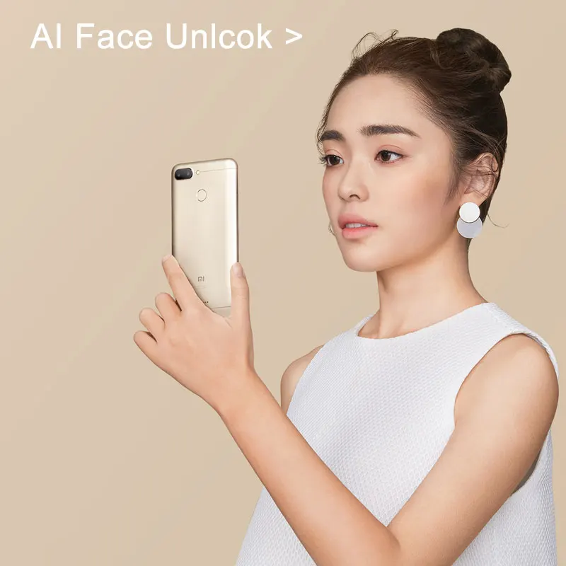  Global Version Xiaomi Redmi 6 3GB 32GB 5.45'' HD Full Screen 18:9 SmartPhone Helio P22 Octa Core AI