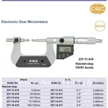Зубчатые Микрометры. Не содержит измерительная головка. 0-25mm.0-1inch.outside.237-11-410