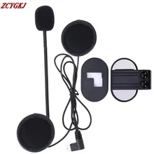 New V2 Stereo Earphone Microphone & Clip Accessories Suit for V2 BT Interphone Bluetooth Intercom Mini USB Plug Free Shipping!