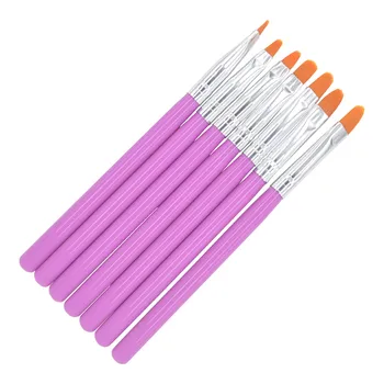 

WUF 7 Pcs/Pack Nail Brushes Acrylic UV Gel Nail Art Tips Painting Brush Pen Builder Handle Tool 20